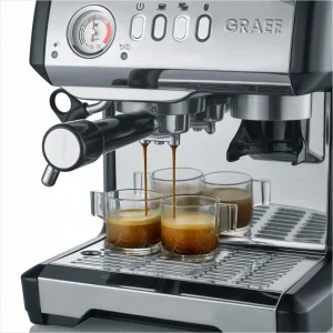 Graef ESM 802 Milegra Siebträgermaschine Schwarz-matt/edelstahl Hochglanz 14