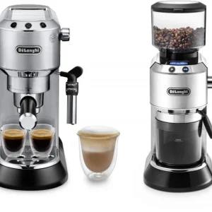 DeLonghi ECKG6821.M Dedica Style Barista Bundle Siebträgermaschine Bestehend Aus EC685.M + KG521.M Silber Mat 13
