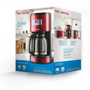 Grundig KM 6330 Kaffeeautomat Mit Timer Metallic-rot/edelstahl 6